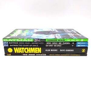 5 TPB Lot Batman Zero Year Joker War Court of Owls Watchmen We Ride Titans New